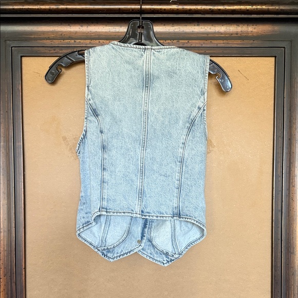 Denim Forum 90’s Mia Denim Blue Buttoned Vest - Picture 5 of 10